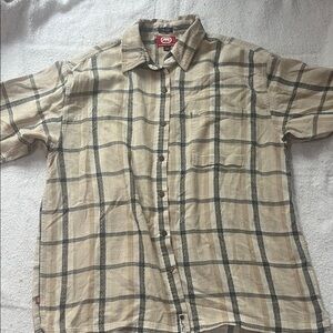 Ecko Unlimited Beige and Black Plaid Shirt